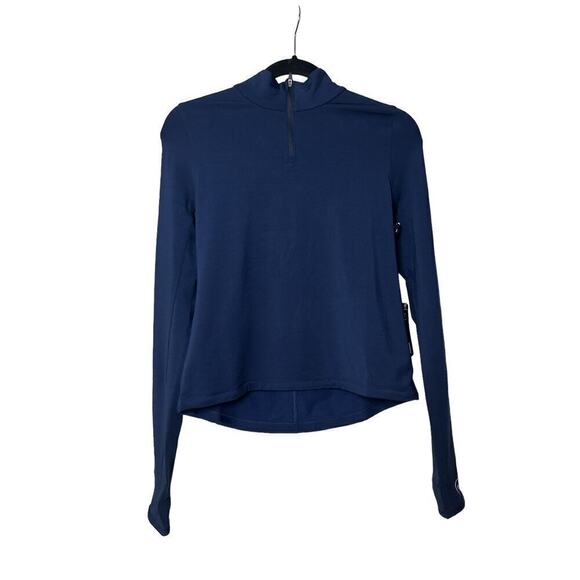 Allbirds Women's Natural Run Mid Layer Quarter Zip Active Top Size XS Navy NWT - Picture 2 of 10